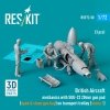 RESKIT RSF72-0050 British Aircraft mechanics with SUU-23 20mm gun pod (open & close gun bay) on transport trolley (scene 1) (3 pcs) (3D Printed)  (1/72)